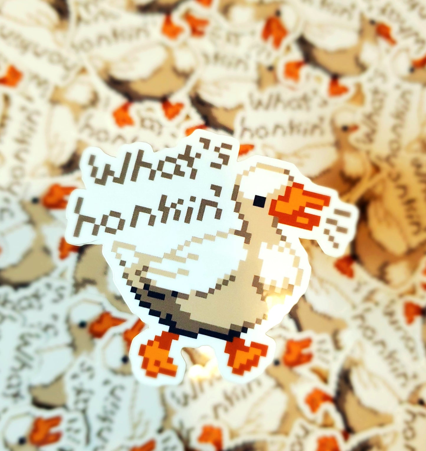 What's Honkin' Duck Sticker