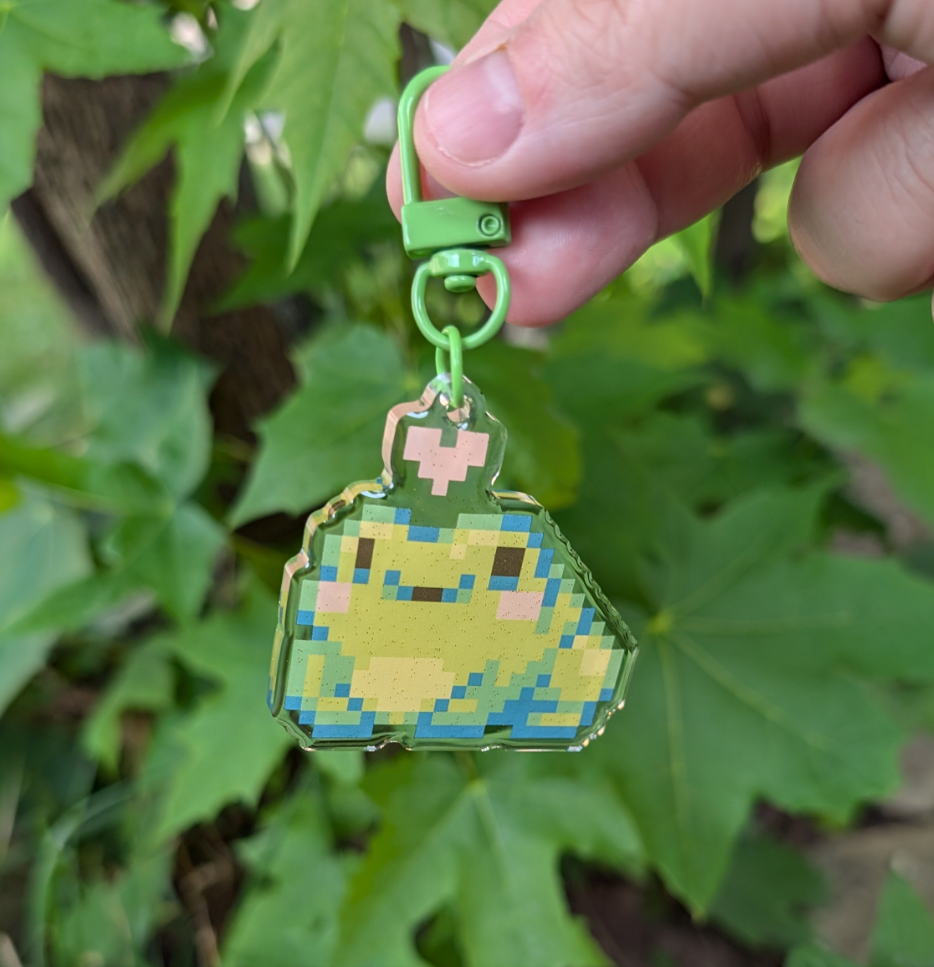 Kawaii Frog Acrylic Keychain