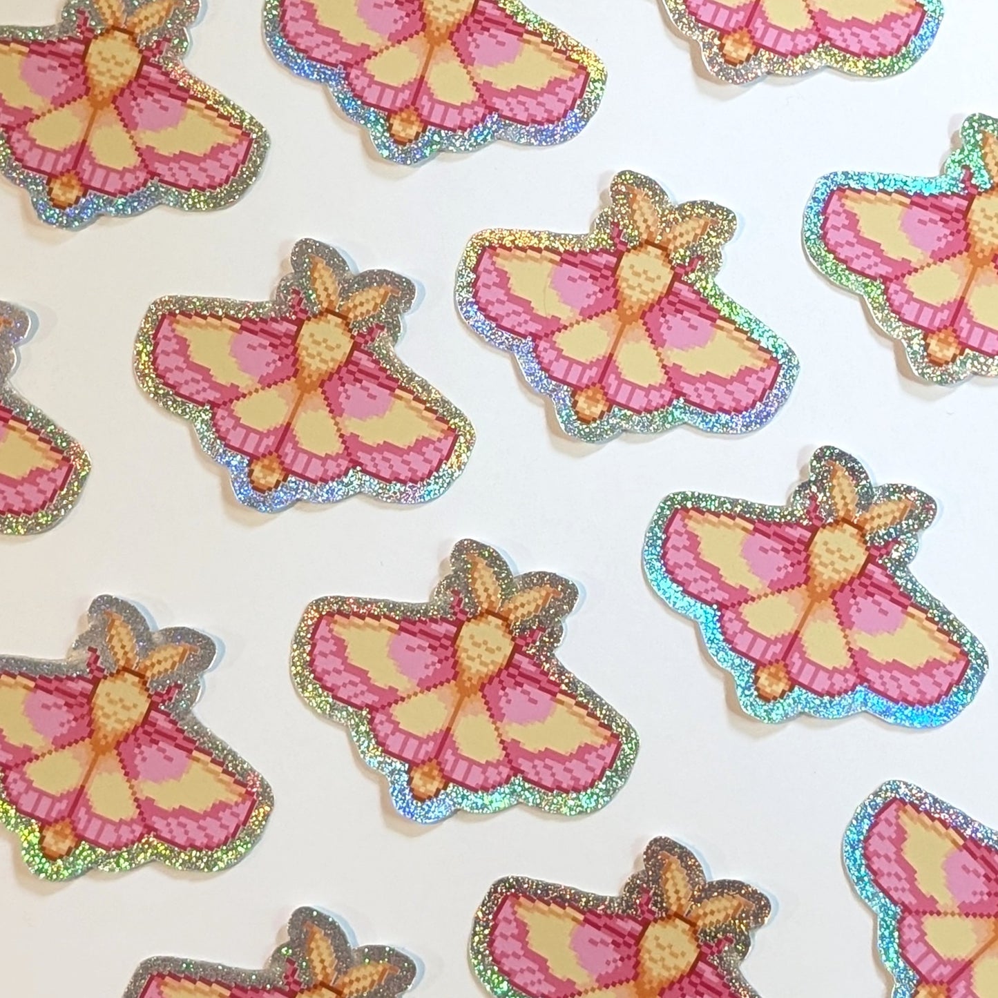 Rosy Maple Moth Sticker