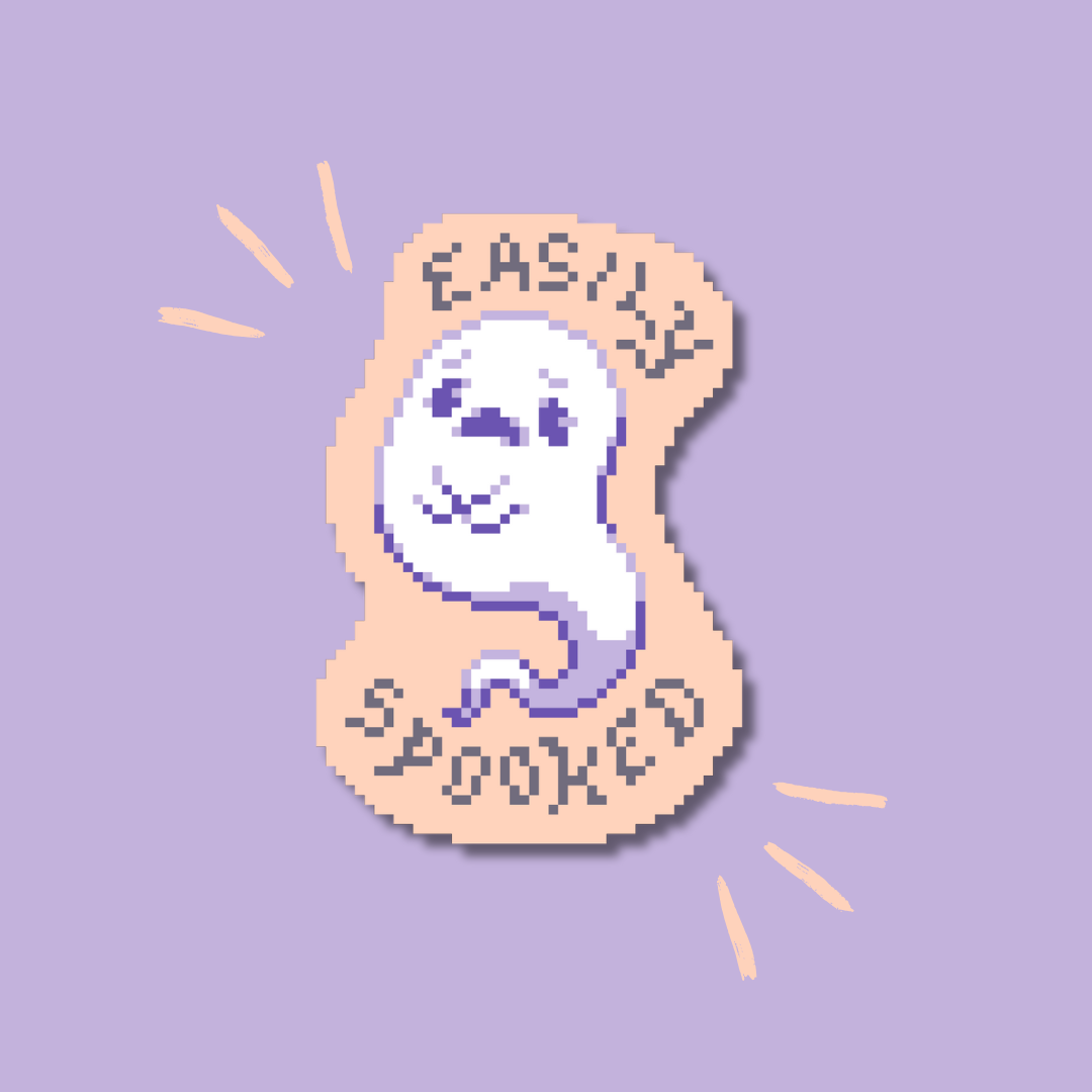 Easily Spooked Ghost Sticker
