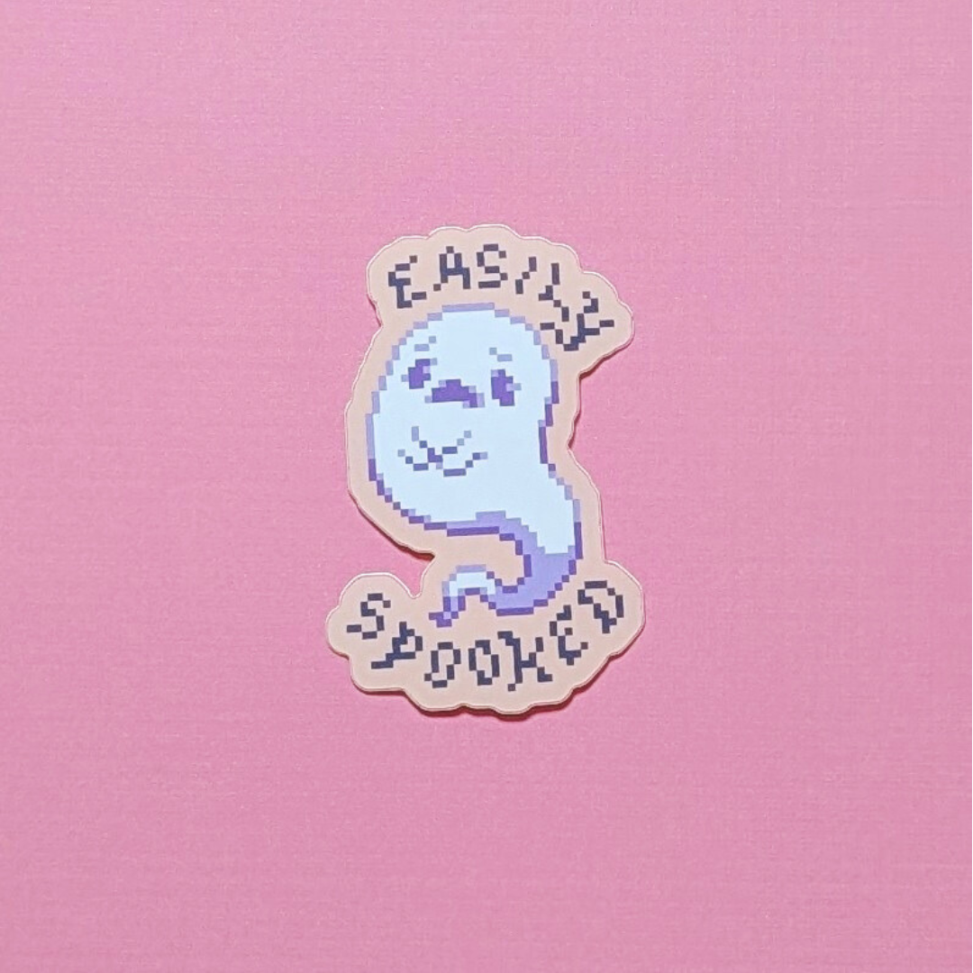 Easily Spooked Ghost Sticker