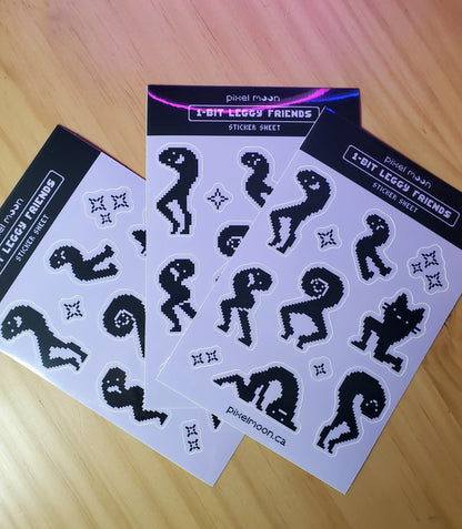 1-Bit Leggy Friends Sticker Sheet