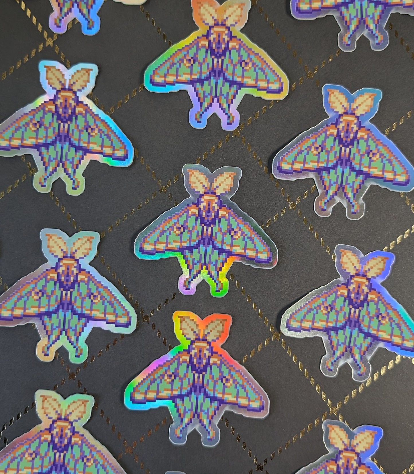 Holographic Moth Sticker