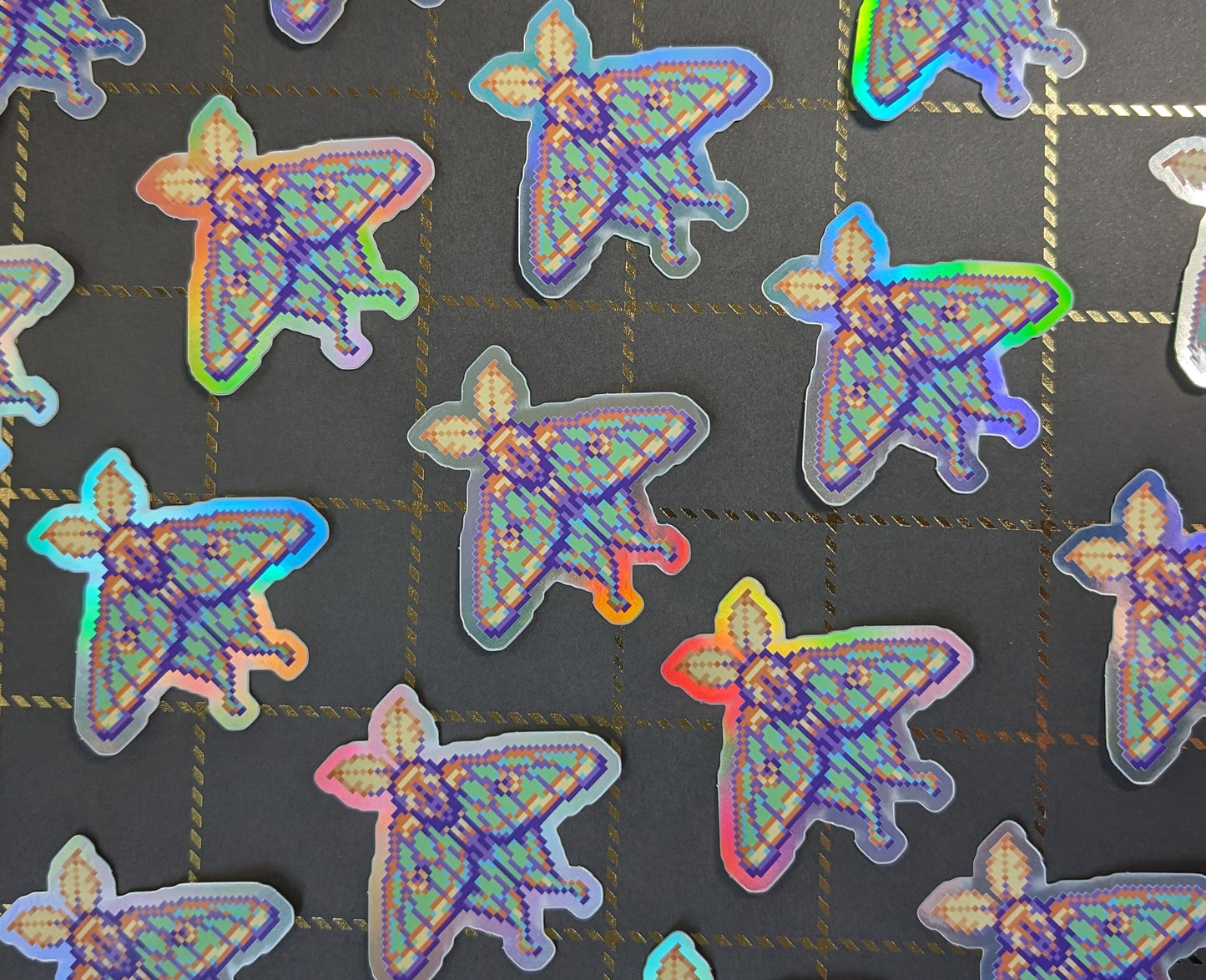 Holographic Moth Sticker