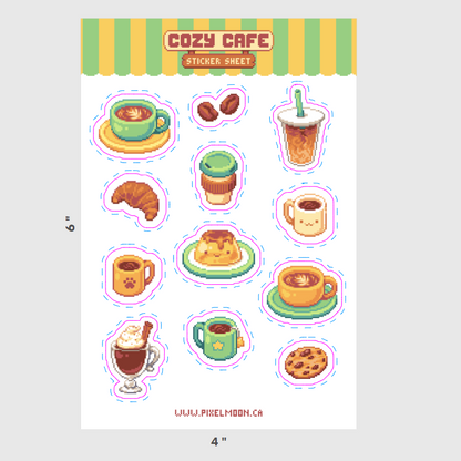 Cozy Cafe Sticker Sheet